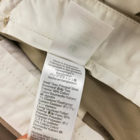 NWT 2022 J Crew Pants Flex Chino Beige Tan Mens 34x34 - Picture 4 of 11